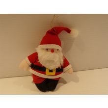 Gibson Greeting Cards Plush Stuffed Santa Ornament w/ Tag 90's?