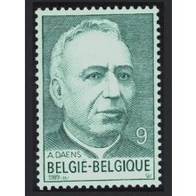 Belgium 150th Birth Anniversary of Fr Adolf Daens social reformer 1989 MNH