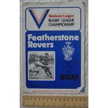 1982 programme Featherstone Rovers v. Wigan