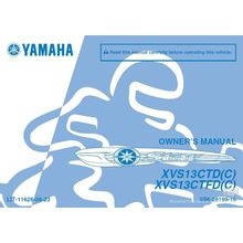 YAMAHA XVS13CTD(C) XVS13CTFD(C) OWNERS MANUAL MOTORCYCLE 104 PAGES IN ENGLISH