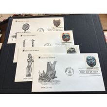 ICOLLECTZONE US 1834-1837 FDC NW Indian Art Mask Set (F400)