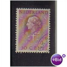 NETHERLANDS 1951 OFFICIAL 30C PURPLE F/U SGJ32