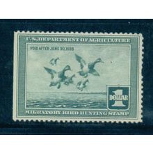 RW4 $1 Scaup Ducks Taking to Flight Fine MMH C0987