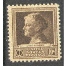 878 10c Jane Addams Fine MNH GA0347