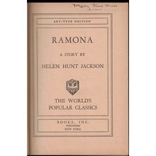 RAMONA by Helen Hunt Jackson (1944)