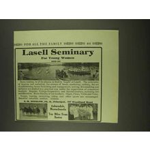 1913 Lasell Seminary Ad - River Day