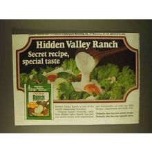 1979 Hidden Valley Ranch Dressing Ad - Secret Recipe