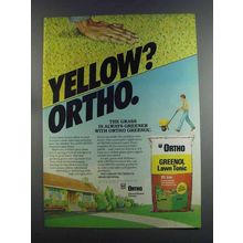 1982 Ortho Greenol Lawn Tonic Ad - Yellow?
