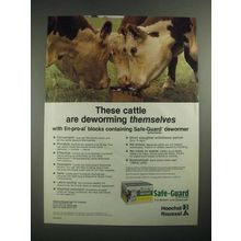 1987 Hoechst-Roussel Safe-Guard Dewormer Ad - These Cattle