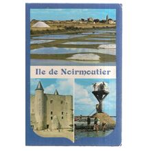 ILE DE NOIRMOUTIER, FRANCE used vintage postcard 1987 postmark #