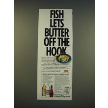 1990 Heinz Vinegars Ad - Orange Roughy with Cucumber Relish recipe