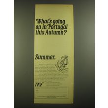 1967 TAP Portuguese Airways Ad - What's going on in Portugal this Autumn?