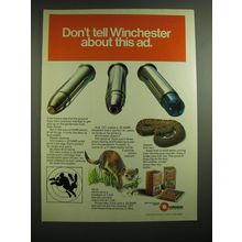 1976 Omark CCI .22 WMR Ammunition Ad - Don't tell Winchester about this ad
