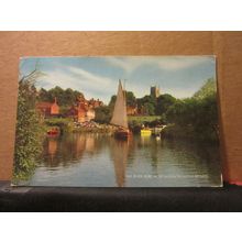 RIVER BURE at BELAUGH, NORFOLK BROADS used postcard by J. Salmon 1971 stamp =