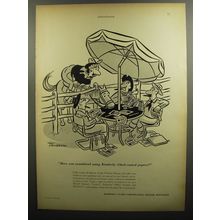 1952 Kimberly-Clark Coated Papers Ad- cartoon by Tom Henderson