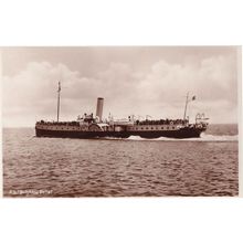 PS Brighton Belle Sussex Paddle Steamer Ship RPC Postcard