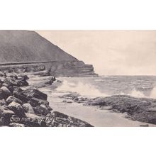 Cliffs From Brigg Filey Yorkshire Antique Disaster Weather Postcard