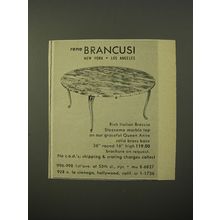 1954 Rene Brancusi Round Table Advertisement