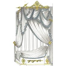LIT DE COIN 1850 Bed ANTIQUE PRINT
