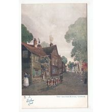The Leather Bottle Cobham Tucks In Dickens Land Art Postcard 1164