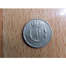 Luxembourg 1965 1 Franc Coin