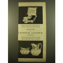 1961 Lenox China Advertisement - Bucket Jigger, Colonial Cream and Sugar set