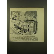 1961 Bigelow Carpet Advertisement - art by Sid Hix - Tiger Athletik Club Offis