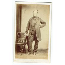 Victorian cdv photo man standing hand on hip Truro photographer