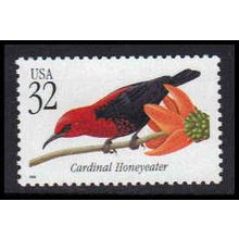 3225 32c Cardinal Honeyeater Fine MNH W5322