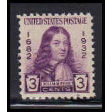 724 3c William Penn Fine MNH O3552