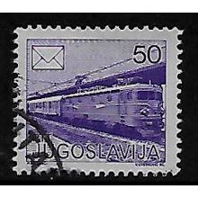 YUGOSLAVIA 1986 POSTAL SERVICE 50d VIOLET ELECTRIC TRAIN SG2268 FINE USED