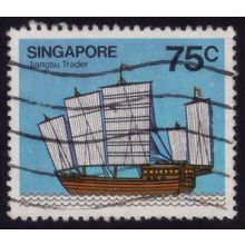 SINGAPORE 1980 Ships Jiangsu Trader 75c Sc#344 - USED @C167