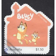 2024: KIDS' SHOWTIME GREATS, BLUEY, USED SELF-ADHESIVE MYSTAMP. 055