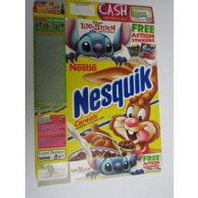 Nestle Nesquik 2002 Cereal Box Lilo & Stitch 500g Box only