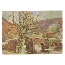 FINGLE BRIDGE, DARTMOOR by Herbert Truman unused postcard E.A.Sweetman & Son /