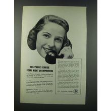 1949 Bell Telephone System Ad - Keeps Right on Improving
