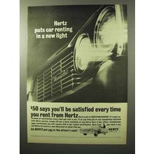 1964 Hertz Rent a Car Ad - Renting in a New Light
