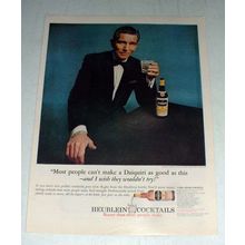 1964 Heublein Cocktails Ad w/ Michael Rennie
