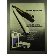 1972 Parliament Cigarettes Ad - We Took a Good Idea