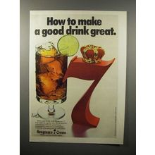 1978 Seagram's 7 Crown Whiskey Ad - Good Drink Great