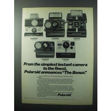 1980 Polaroid Camera Ad - SX-70 Sonar, Pronto Sonar