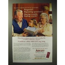 2002 Pfizer Aricept Ad - Forgetful?