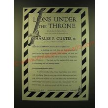 1947 Houghton Mifflin Ad - Lions under the Throne
