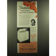 1948 Philco Model AH-51 Freezer Ad - Strawberries fresh in June Still fresh