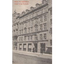 Hotel Kong Frederik Copenhagen Denmark Old Postcard