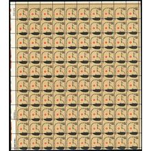 1608, Mint NH 50¢ Misperf Shift Error Complete Sheet of 100 Stamp - Stuart Katz