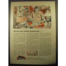 1956 Successful Farming Magazine Ad - Grown man doing homework