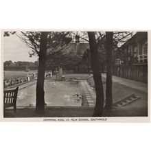 Swimming Pool Felix School Southwold Suffolk Old Real Photo Postcard