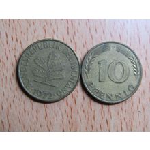 1972f 10 Pfennig Germany Coin