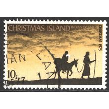 CHRISTMAS ISLAND 1975: CHRISTMAS - 10c USED (G6)